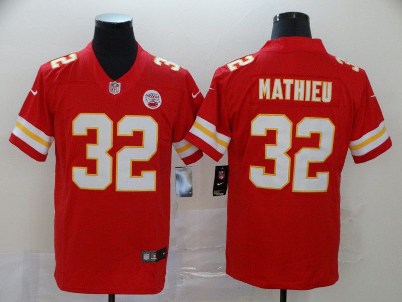 Men Kansas City Chiefs 32 Mathieu Red Nike Vapor Untouchable Limited NFL Jersey